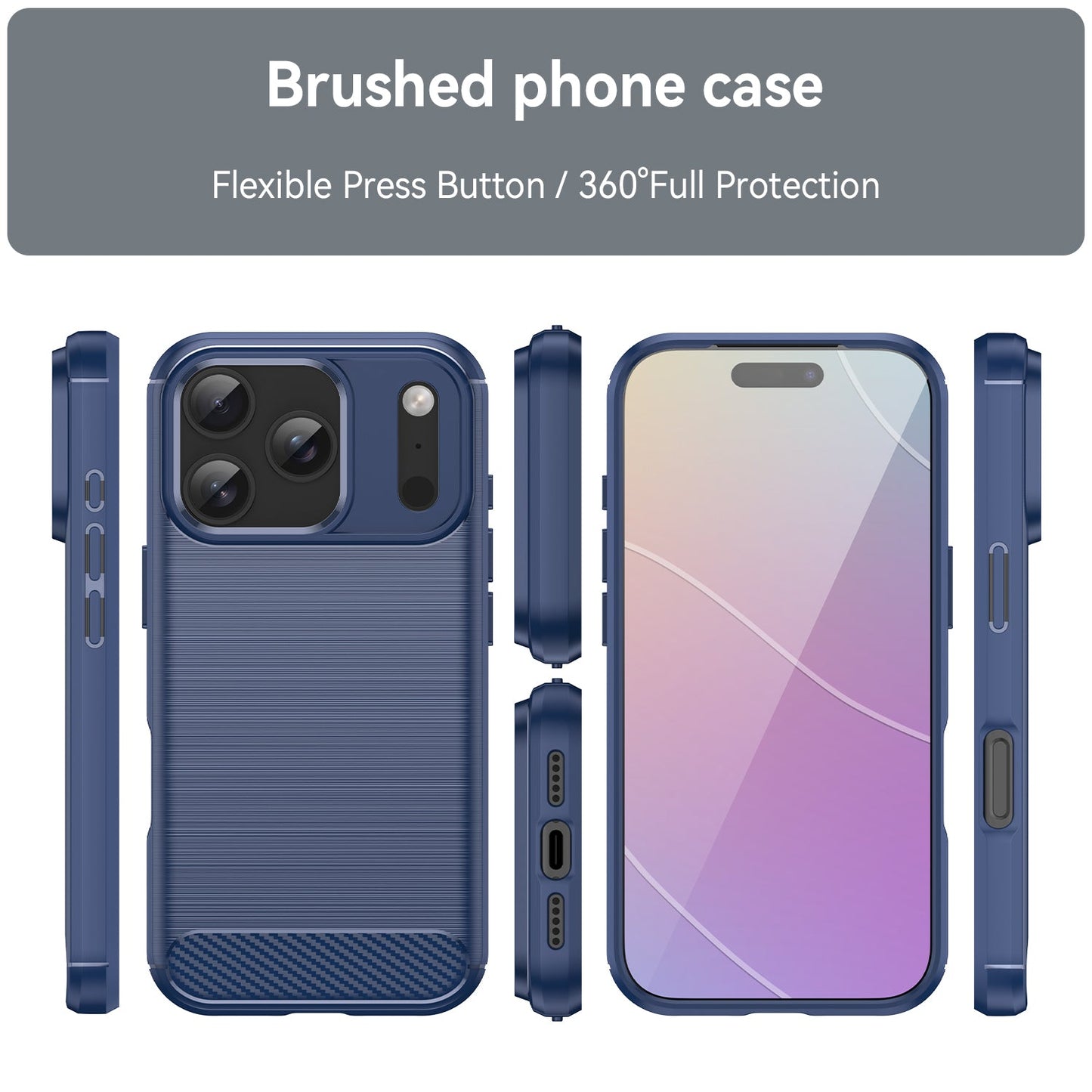 Iphone 17 Pro Carbon Fibre Case [Navy]