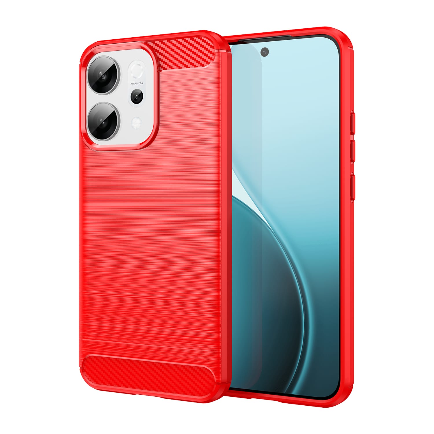Oppo Reno 14 5g Carbon Fibre Case [Red]