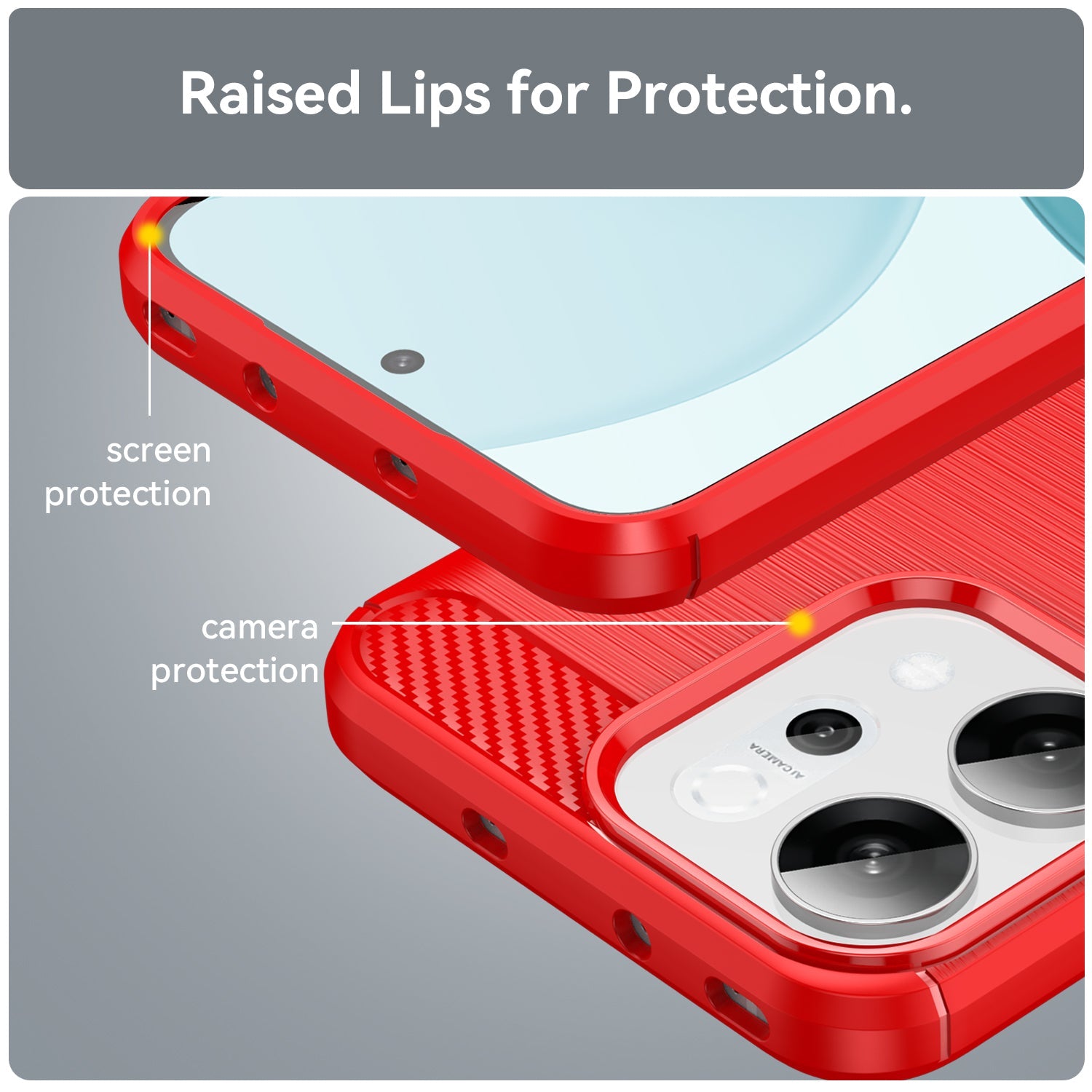 Oppo Reno 14 5g Carbon Fibre Case [Red]