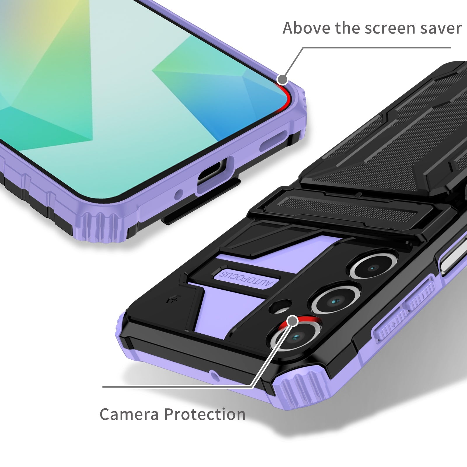 Galaxy A16 5G Kickstand Heavy Duty Case [Purple]