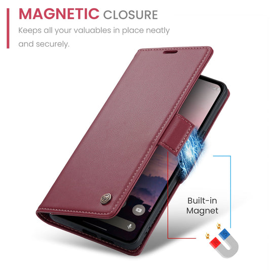Google Pixel 9A Pu Wallet Case [Maroon]