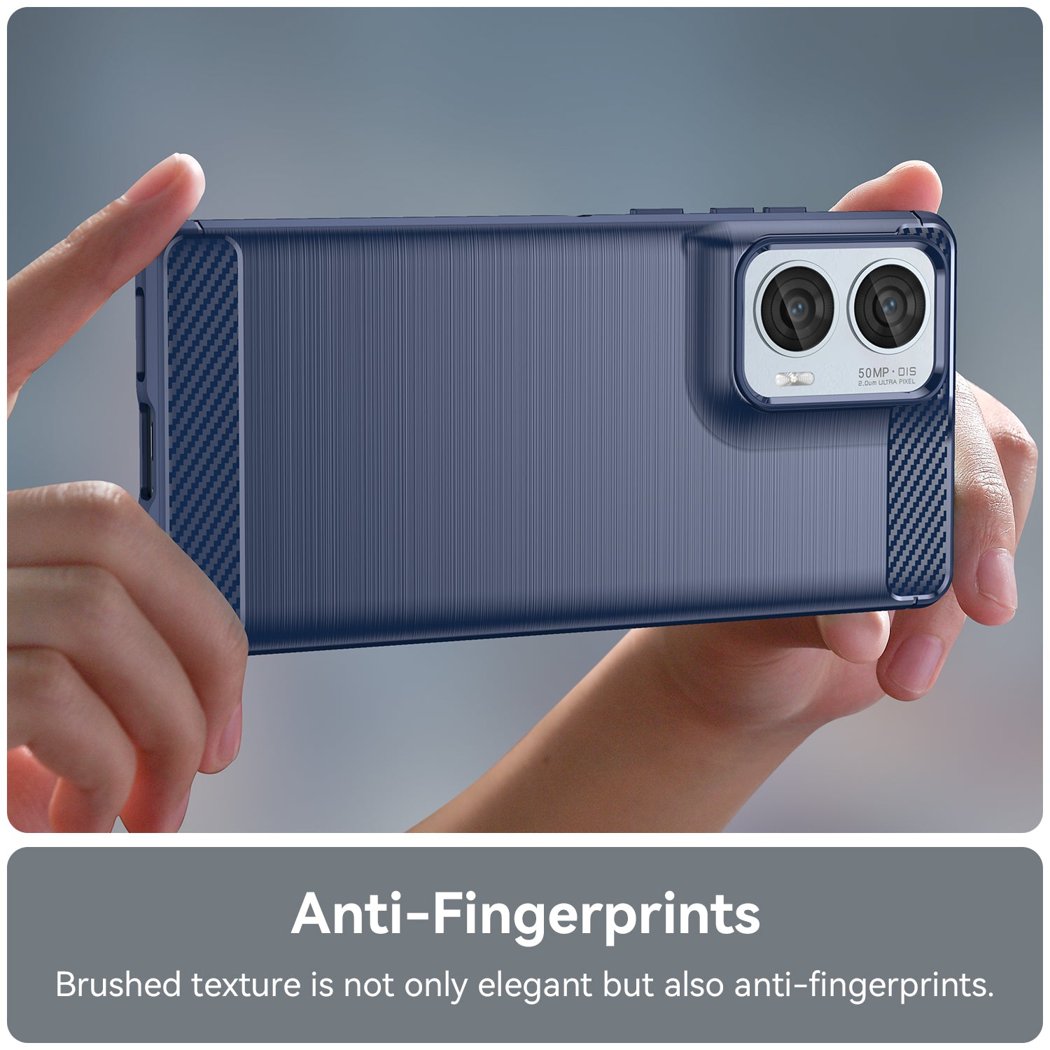 Moto Edge 50 Fusion Carbon Fibre Case [Navy]