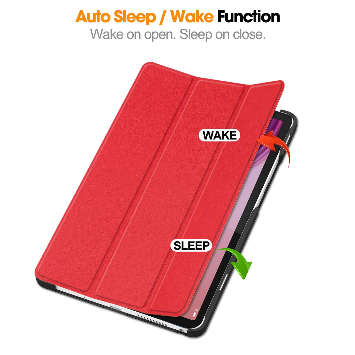 Lenovo Tab One 8.7" Tri-fold Pu Case [Red]