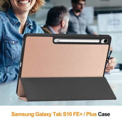 Tab S10Fe Plus Tri-Fold Pen Holder Case [Red]