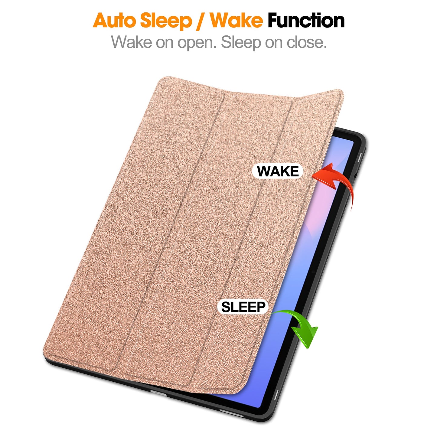 Tab S10Fe Plus Tri-Fold Pen Holder Case [Red]