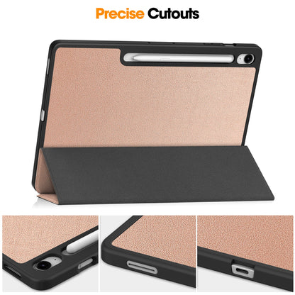Tab S10Fe Plus Tri-Fold Pen Holder Case [Red]