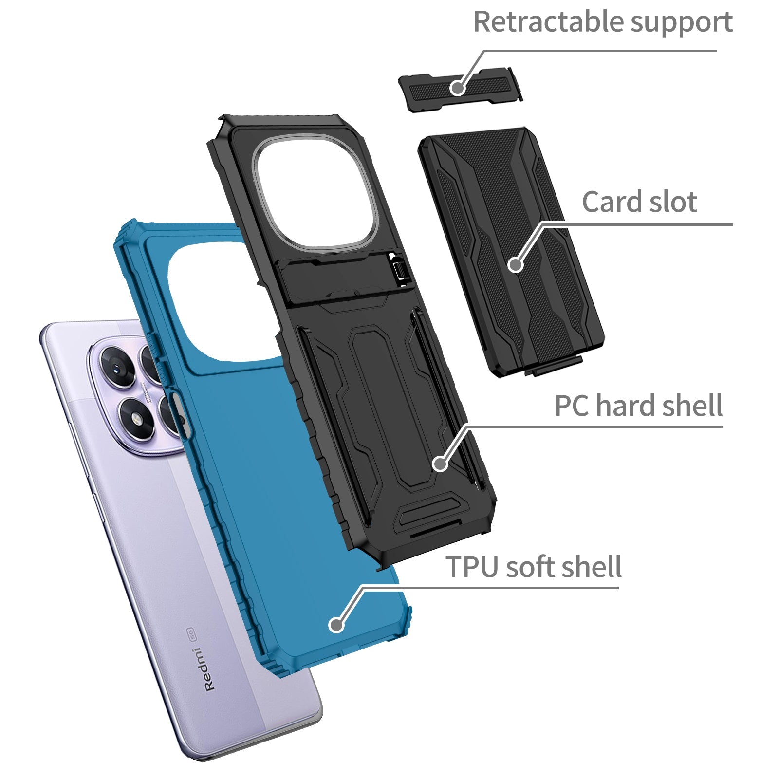 Xiaomi Redmi Note 14 Pro 5g Heavy Duty Case [Navy]