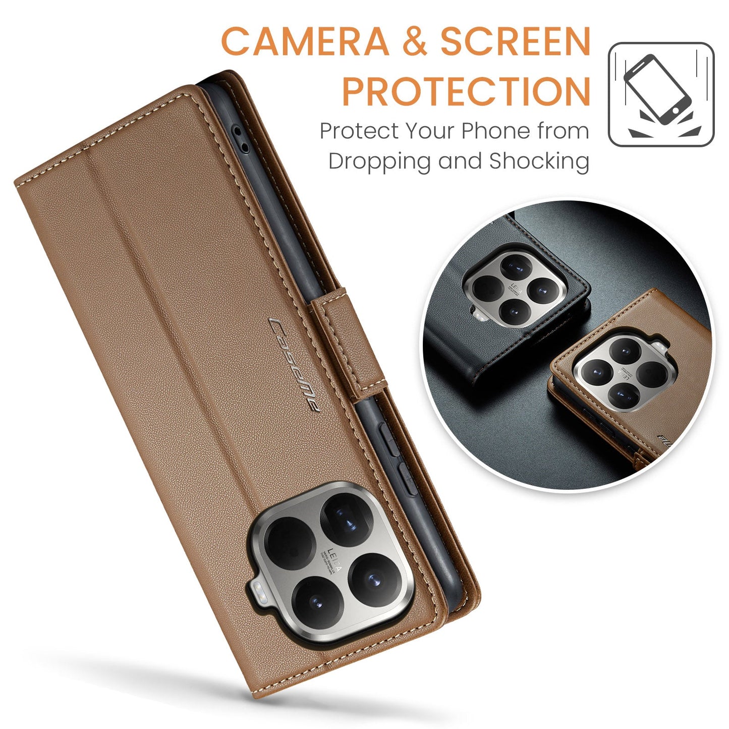 Xiaomi 15t Pro Pu Wallet Case [Brown]