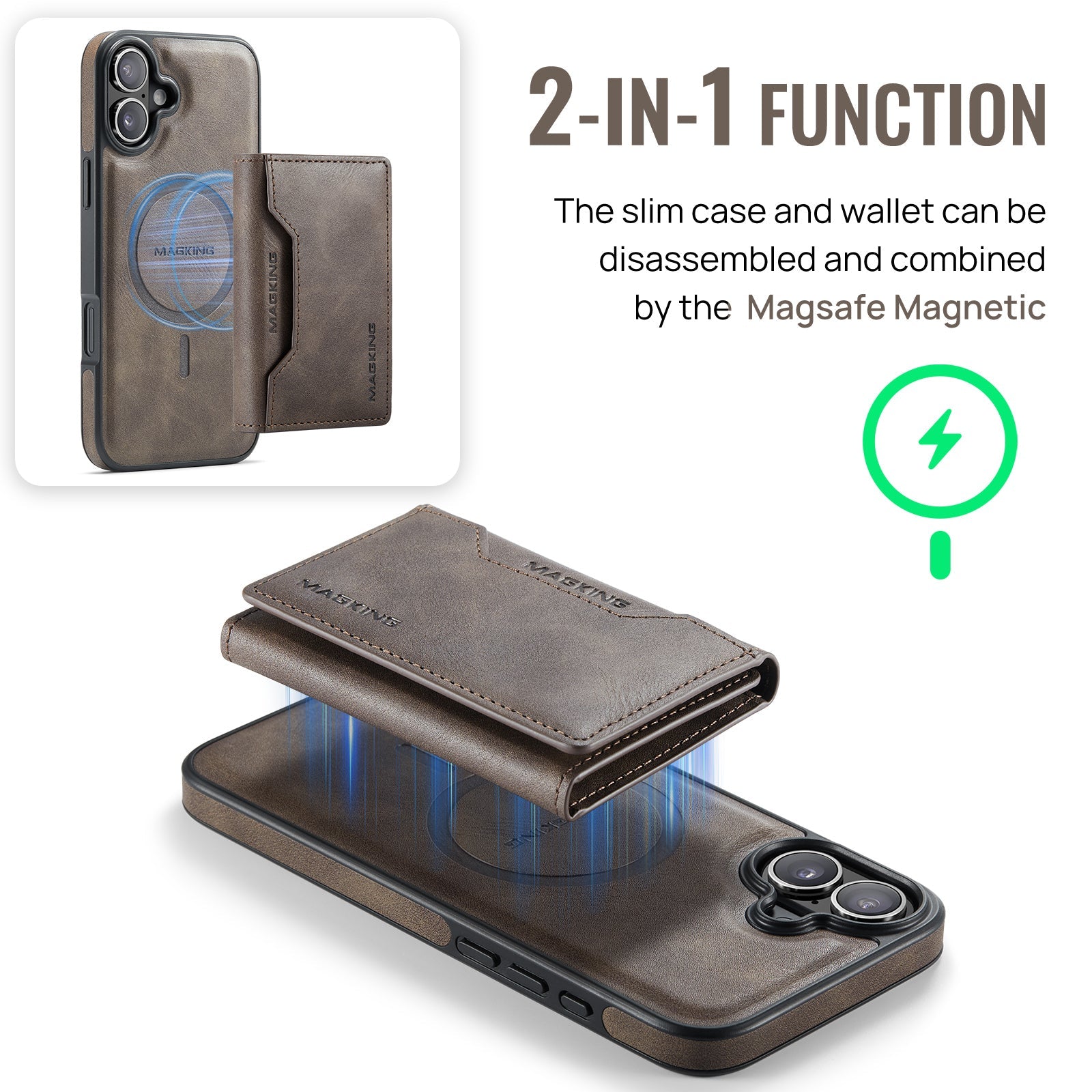 Iphone 16 Plus Magsafe Wallet [Coffee]