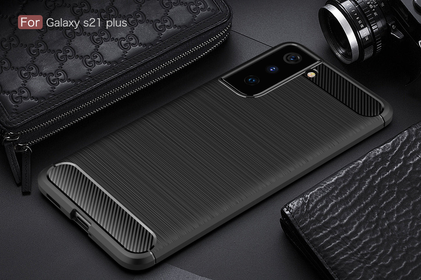 Galaxy S21 Plus Carbon Fibre Case [Black]