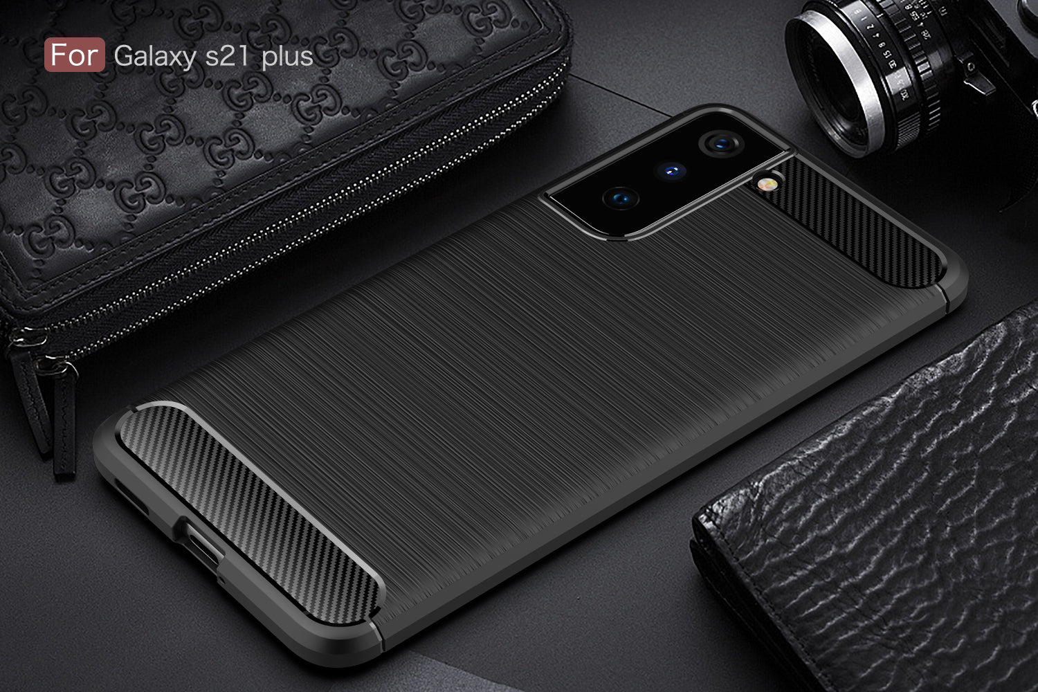 Galaxy S21 Plus Carbon Fibre Case [Black]
