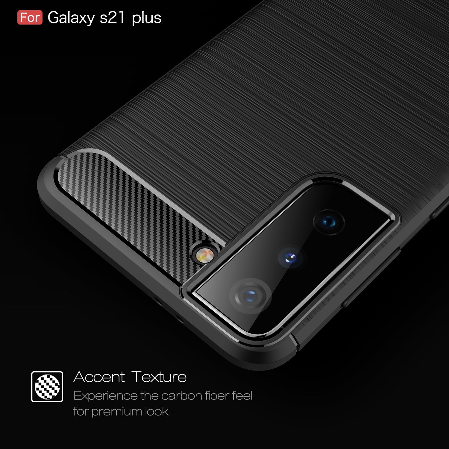 Galaxy S21 Plus Carbon Fibre Case [Black]
