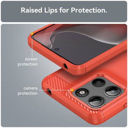Moto G15 Carbon Fibre Case [Red]