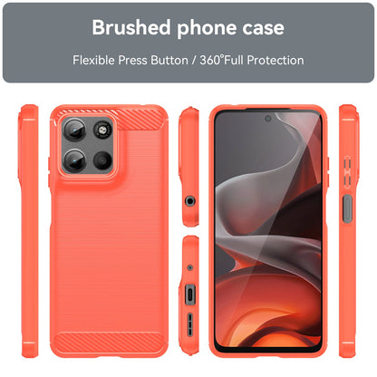 Moto G15 Carbon Fibre Case [Red]