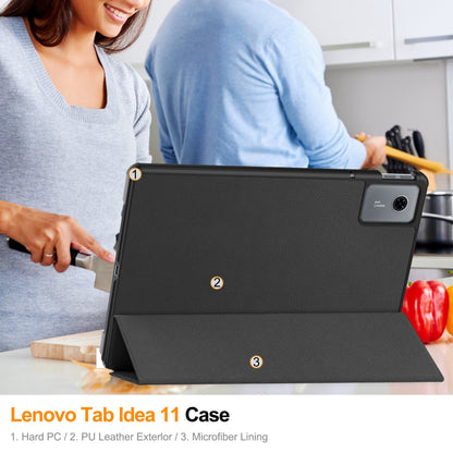 Lenovo Tab 11" 2025 Tb336 Tri-fold Pu Case [Black]