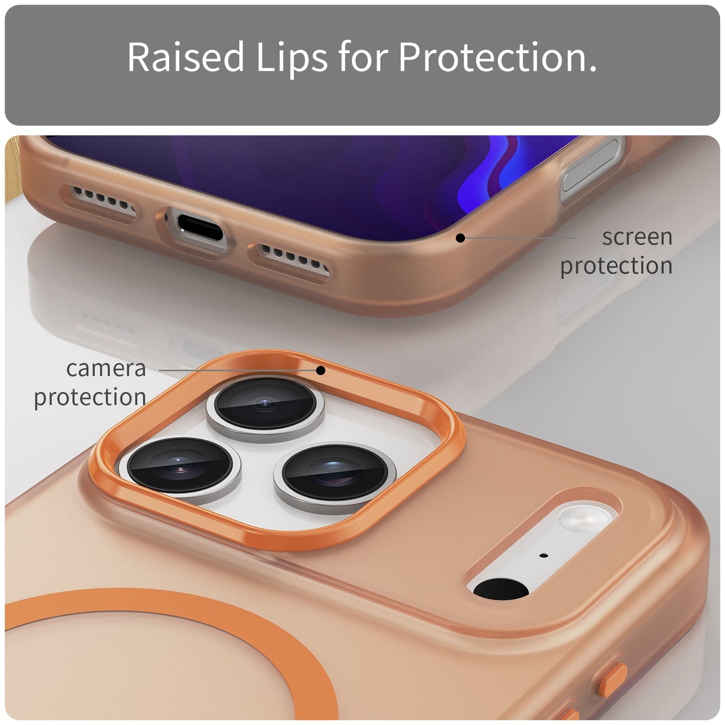 Iphone 17 Pro Max Magsafe Soft Matte Case [Orange]
