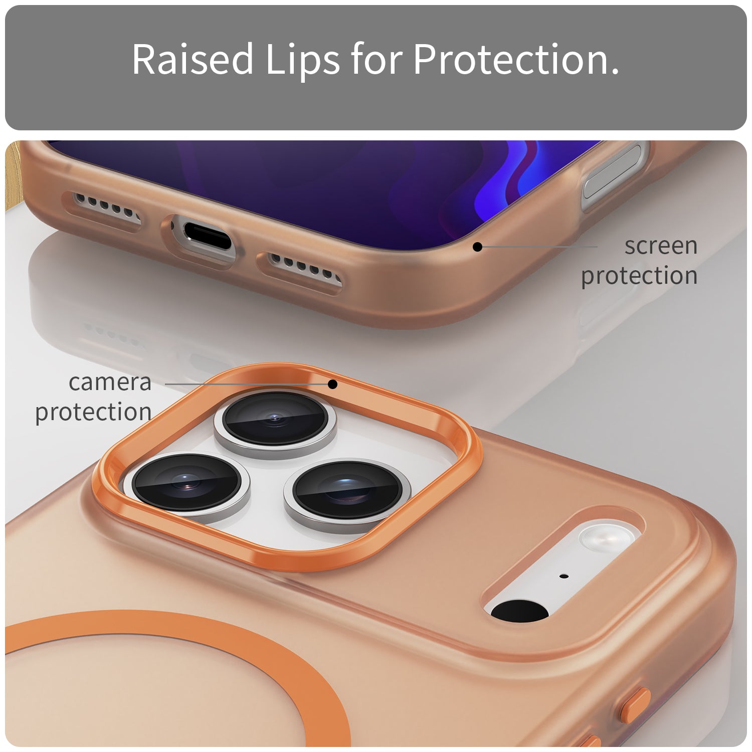 Iphone 17 Pro Max Magsafe Soft Matte Case [Orange]