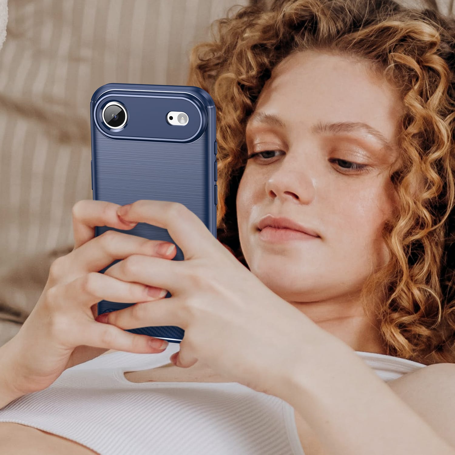 Iphone 17 Air Carbon Fibre Case [Navy]