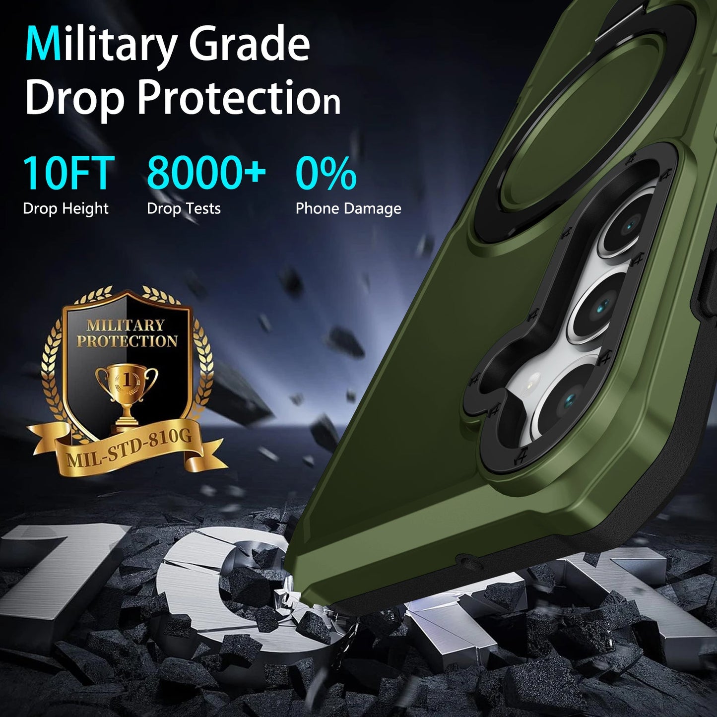 Galaxy A16 5G Kickstand Heavy Duty Case [Green]