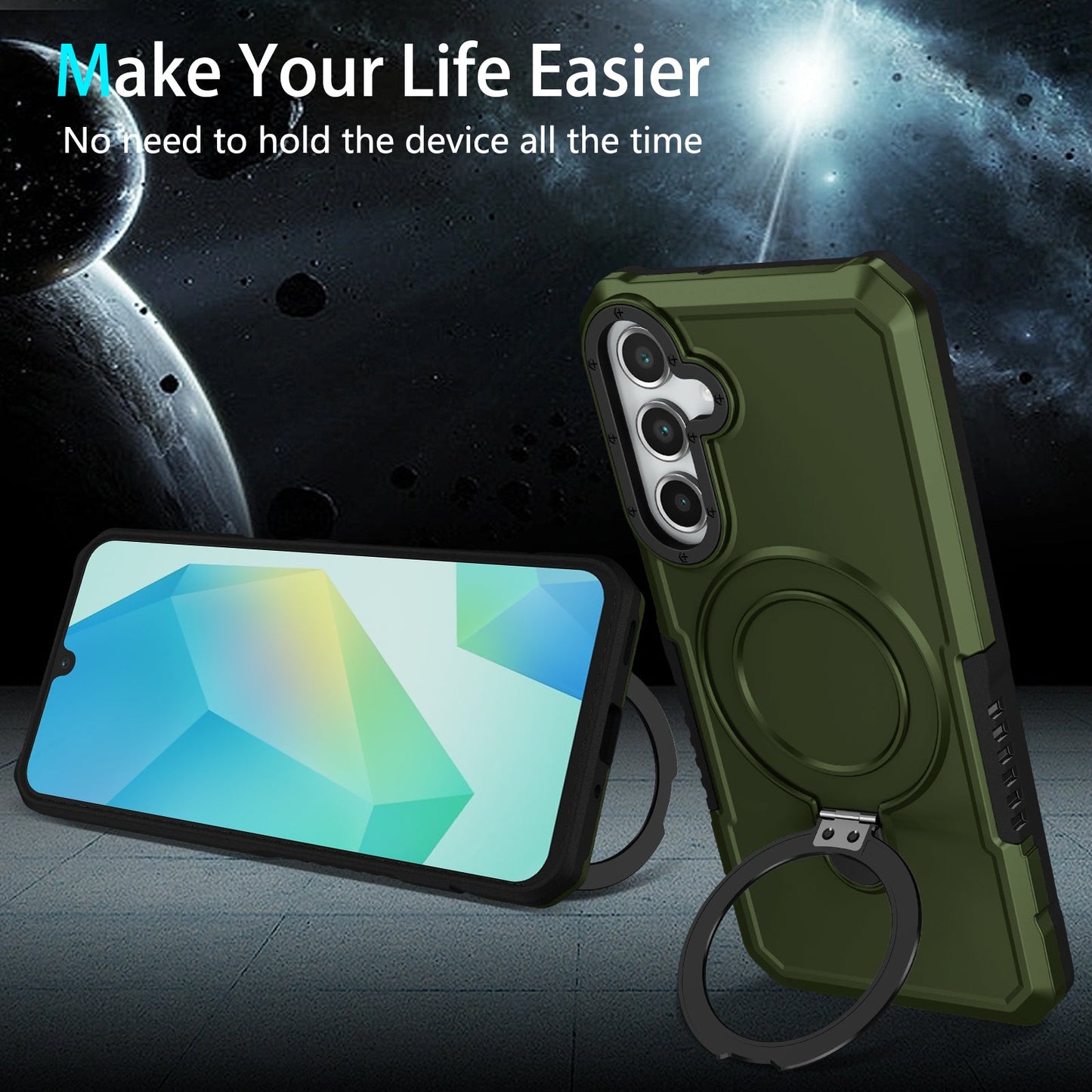 Galaxy A16 5G Kickstand Heavy Duty Case [Green]