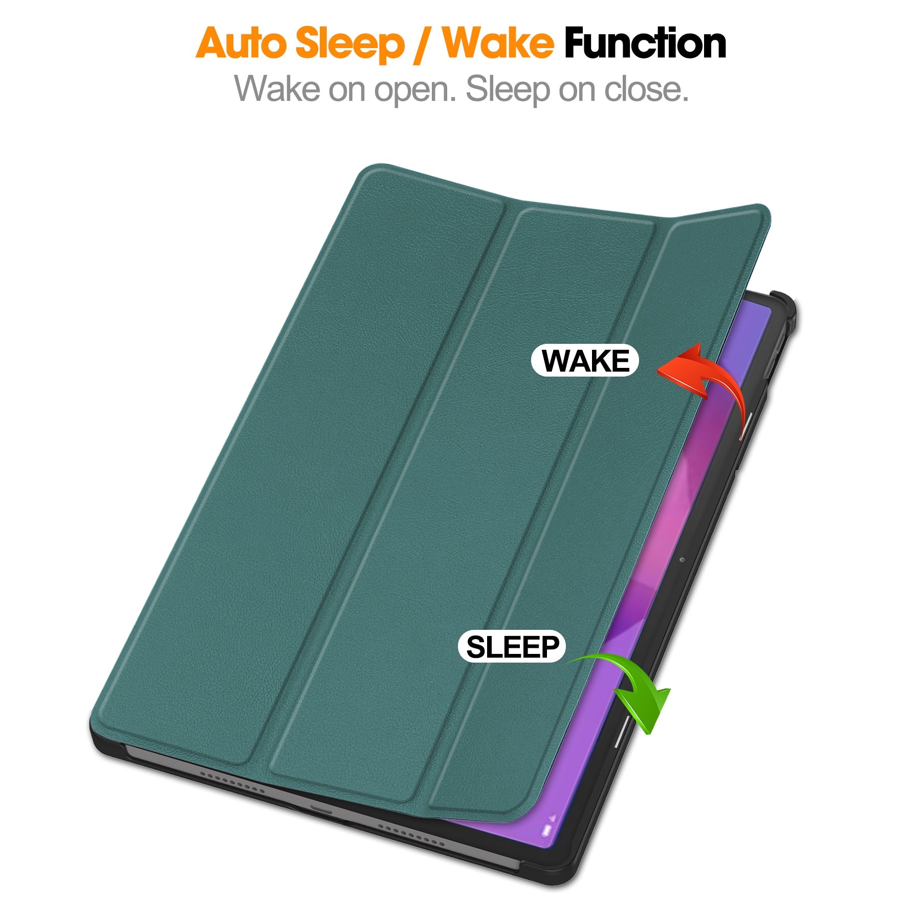 Lenovo Idea Tab Pro 12.7" Tb373 Tri-fold Pu Case [Teal]