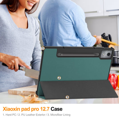 Lenovo Idea Tab Pro 12.7" Tb373 Tri-fold Pu Case [Teal]
