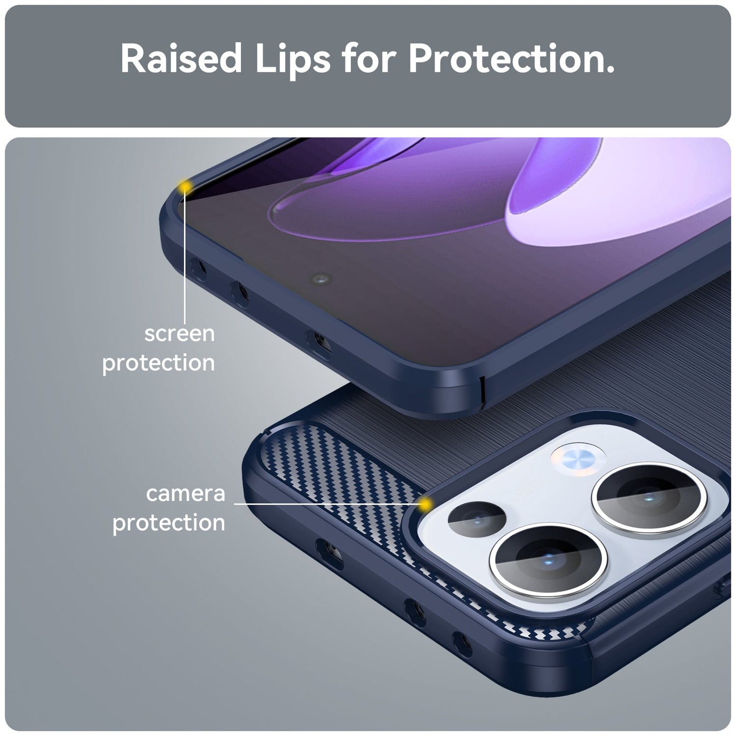 Oppo Reno 13 5G Carbon Fibre Case [Navy]