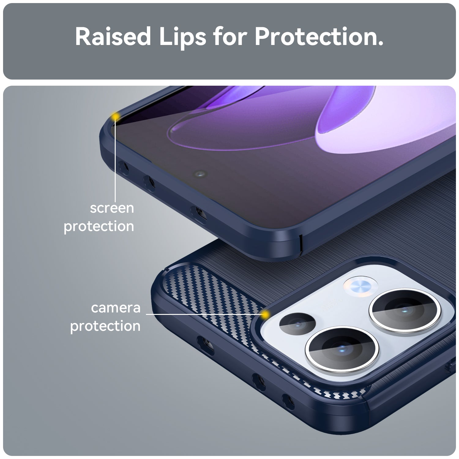 Oppo Reno 13 5G Carbon Fibre Case [Navy]