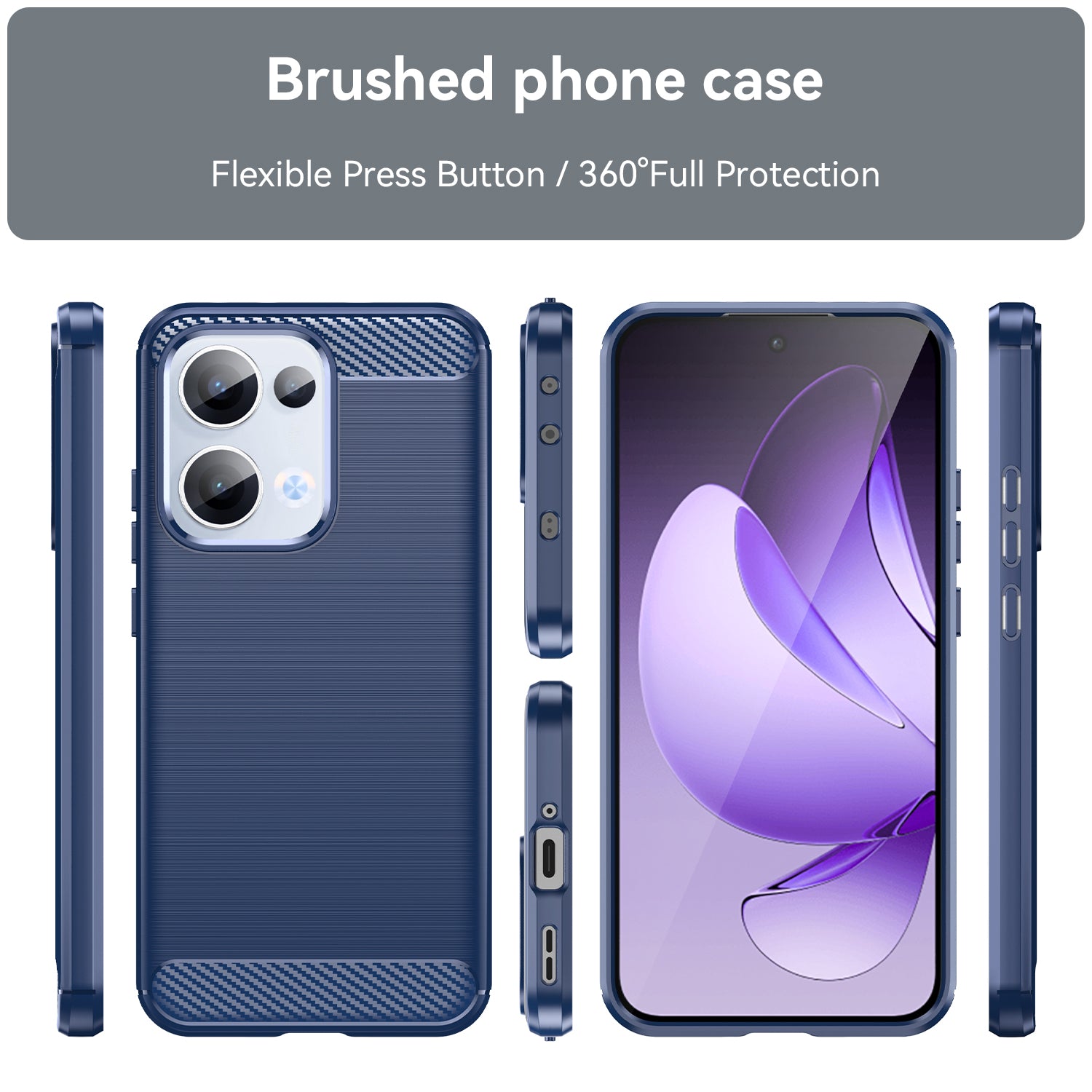 Oppo Reno 13 5G Carbon Fibre Case [Navy]