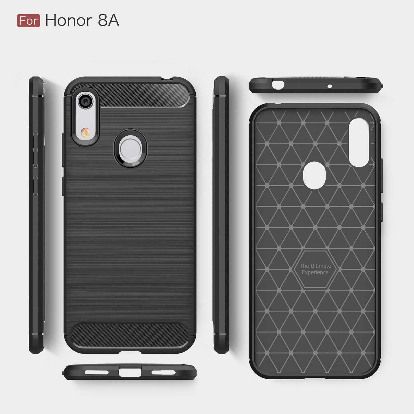 Huawei Y6s Carbon Fibre Case Black