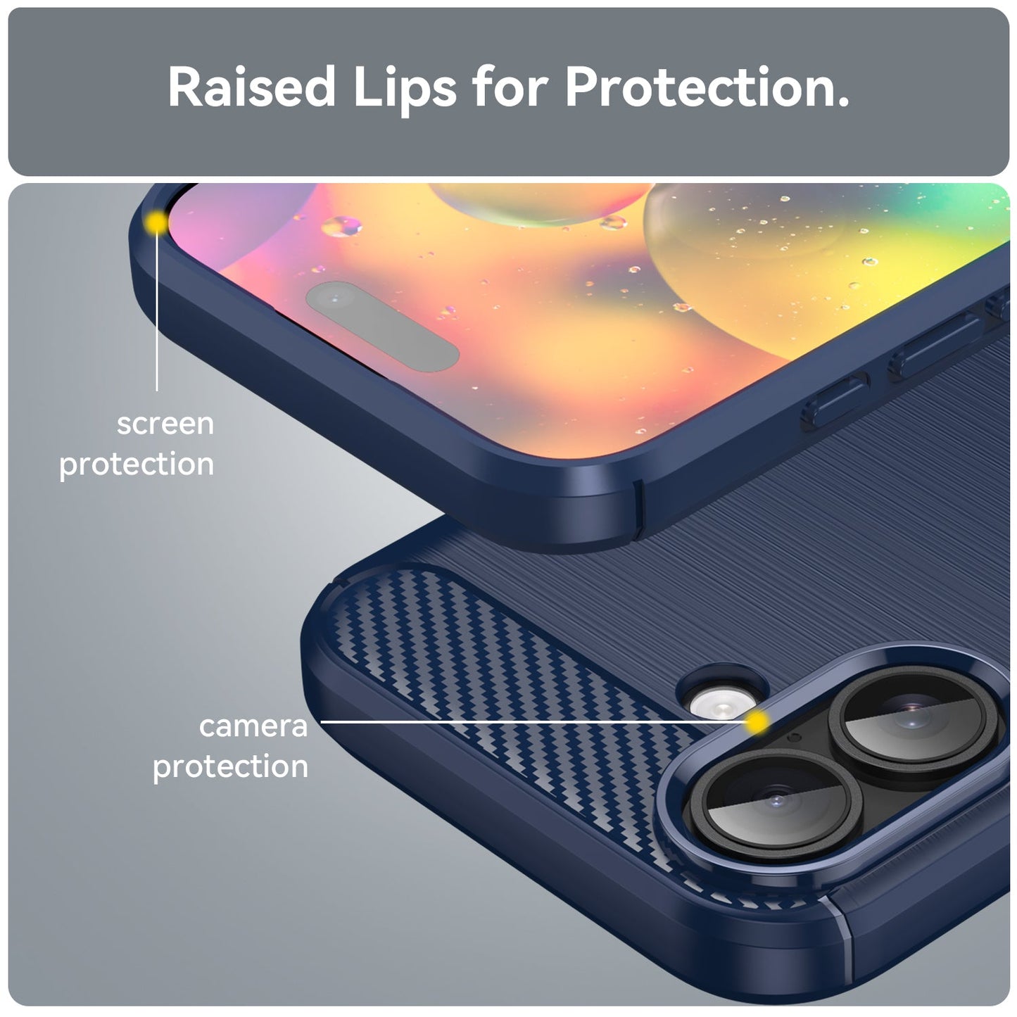 Iphone 17 Carbon Fibre Case [Navy]