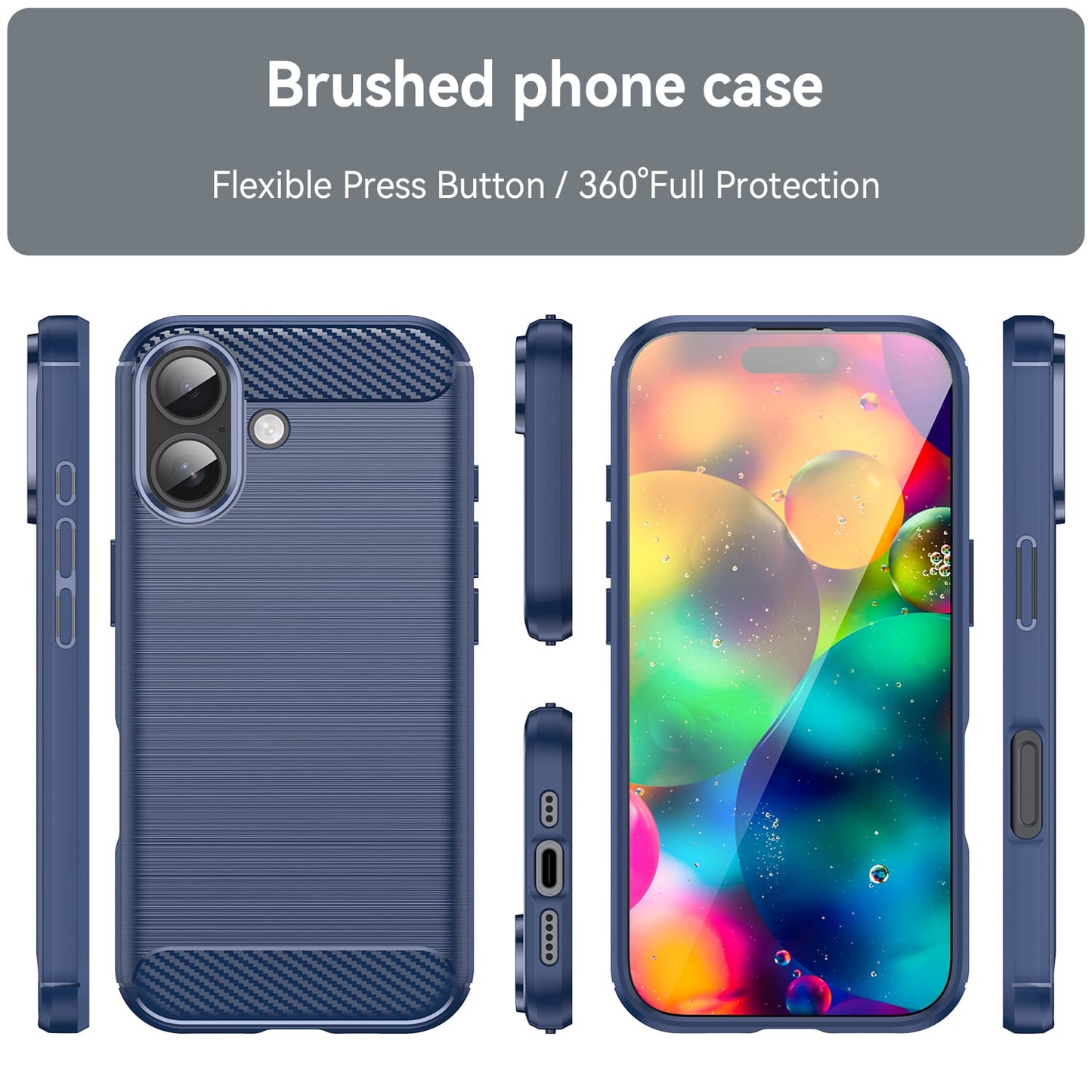 Iphone 17 Carbon Fibre Case [Navy]