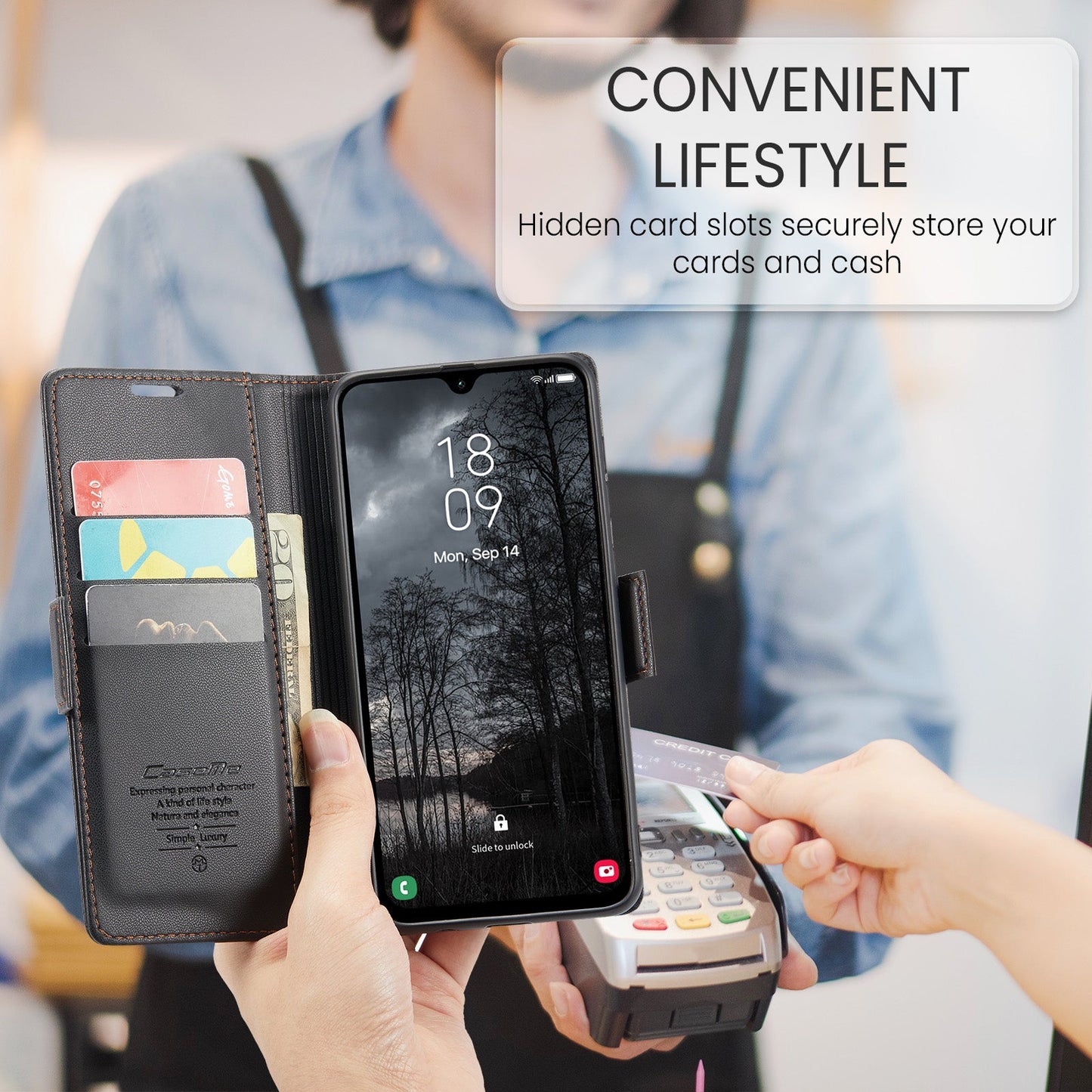 Galaxy A26 5G Pu Wallet Case [Black]