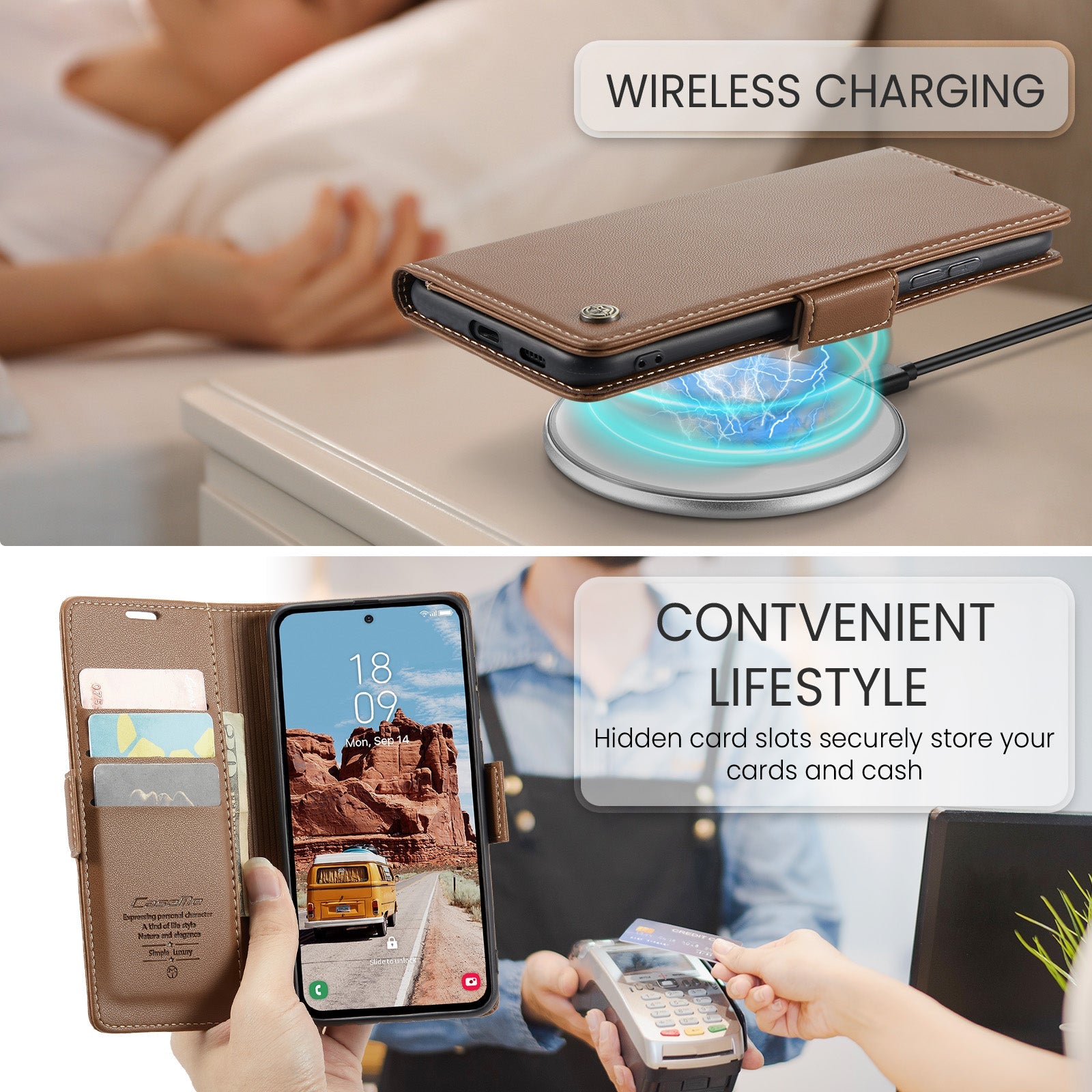 Galaxy S25 Plus Pu Wallet Case [Brown]