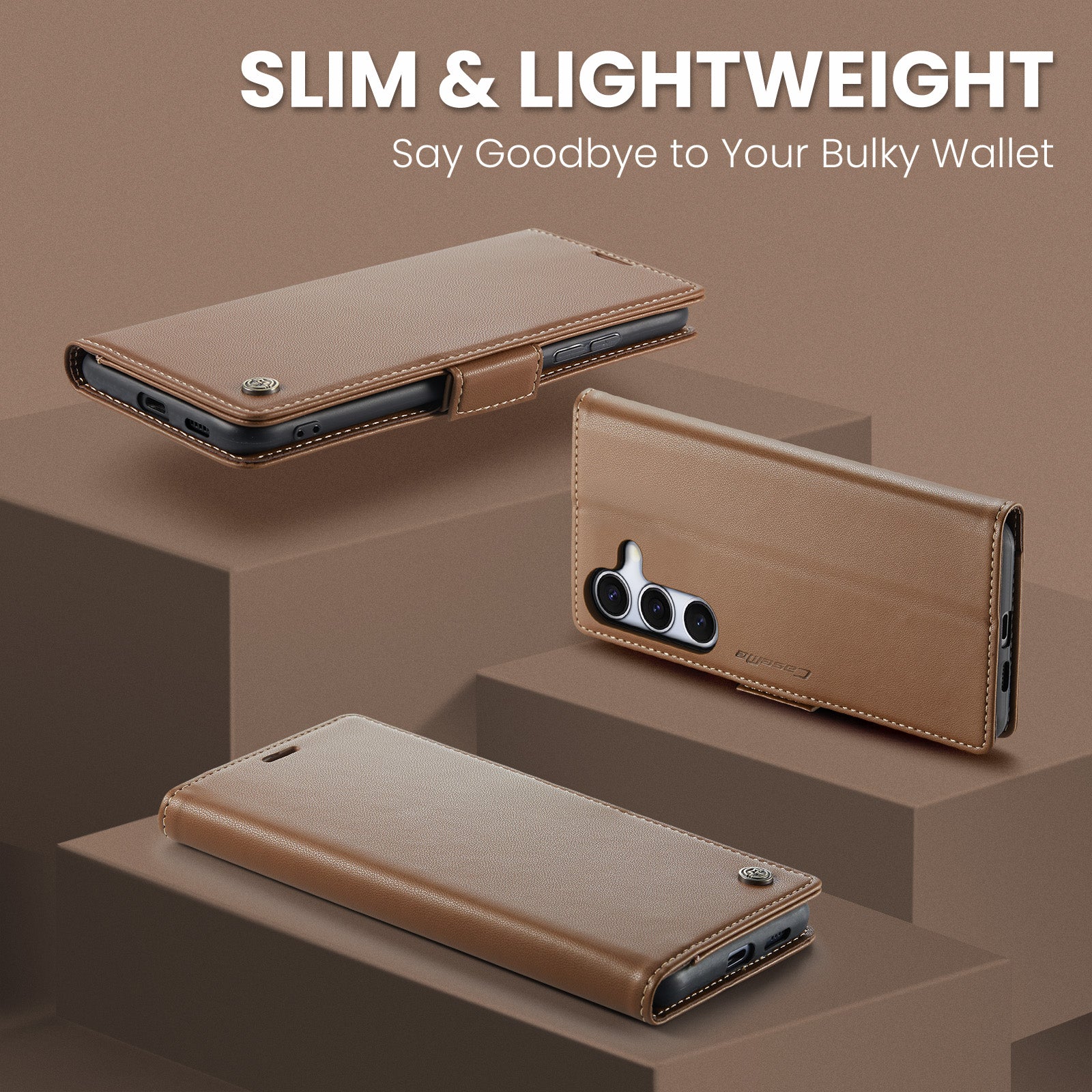 Galaxy S25 Plus Pu Wallet Case [Brown]