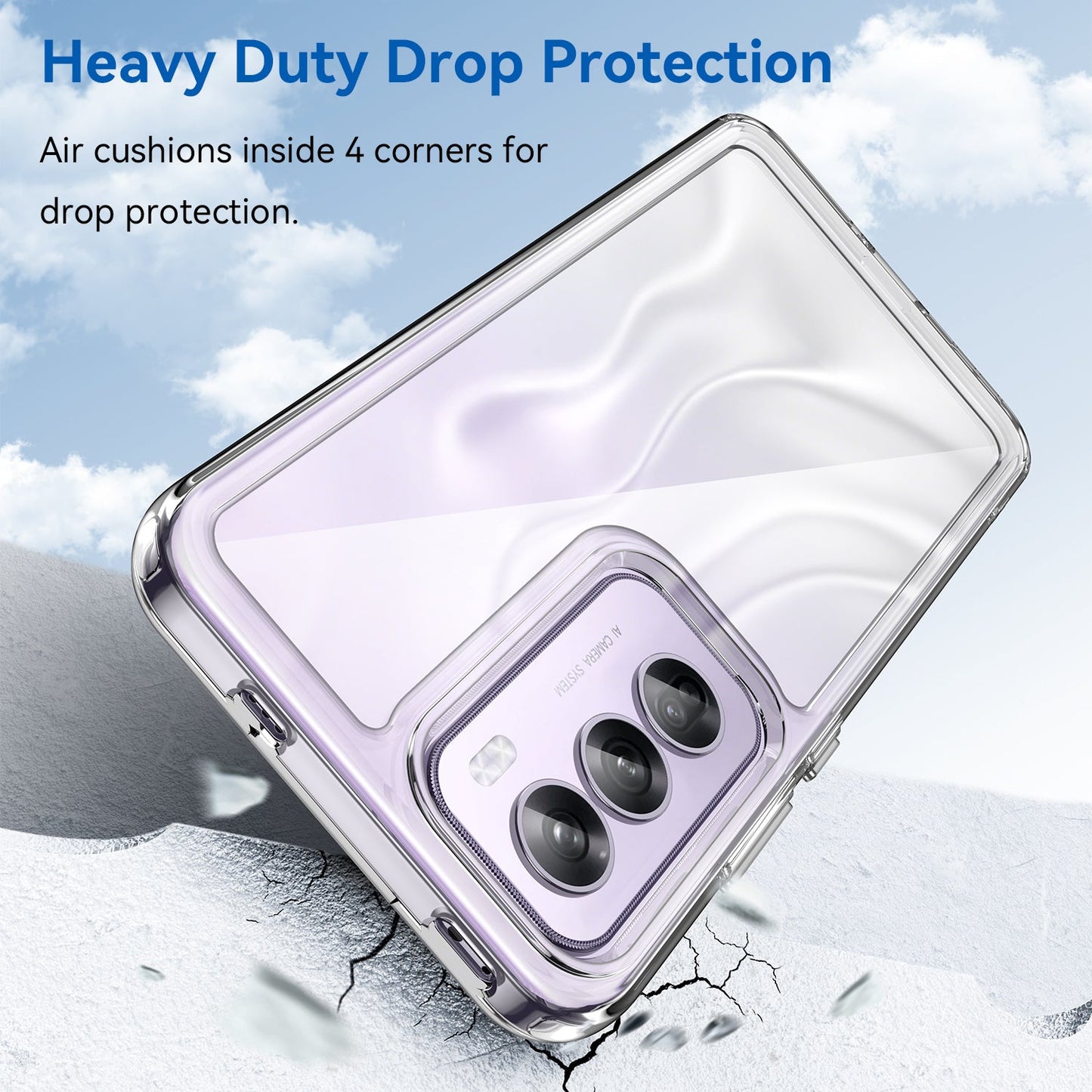 Oppo Reno 12 Pro Soft Gel Bumper Case [Clear]