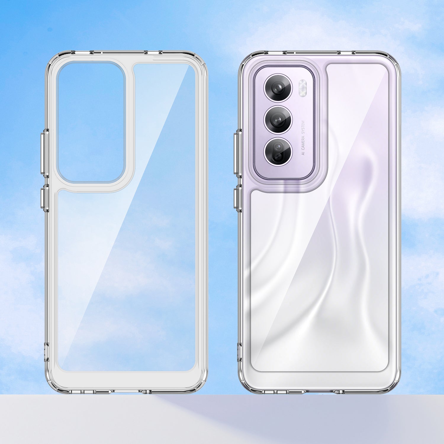 Oppo Reno 12 Pro Soft Gel Bumper Case [Clear]