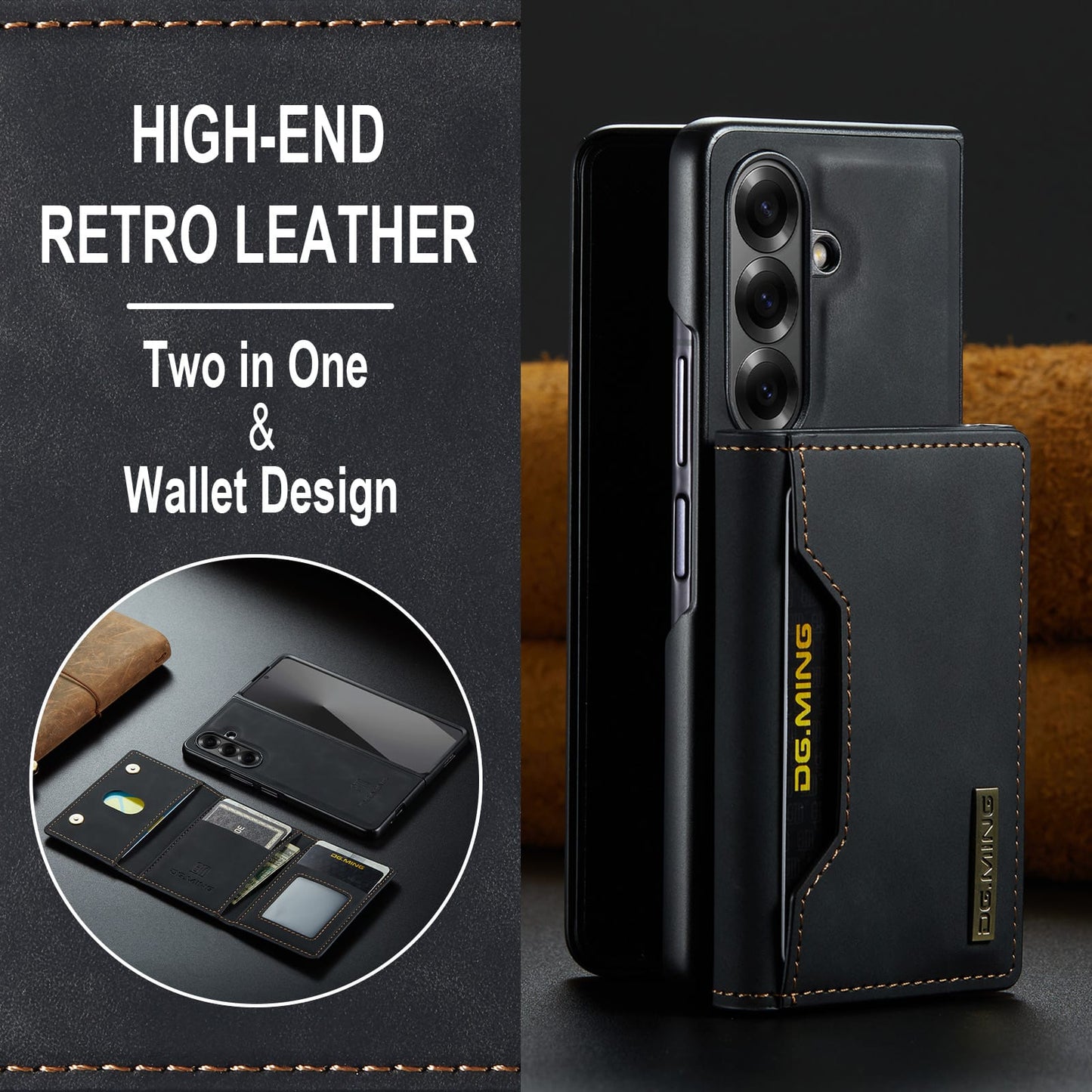 Galaxy Z Fold 7 Magnetic Wallet [Black]