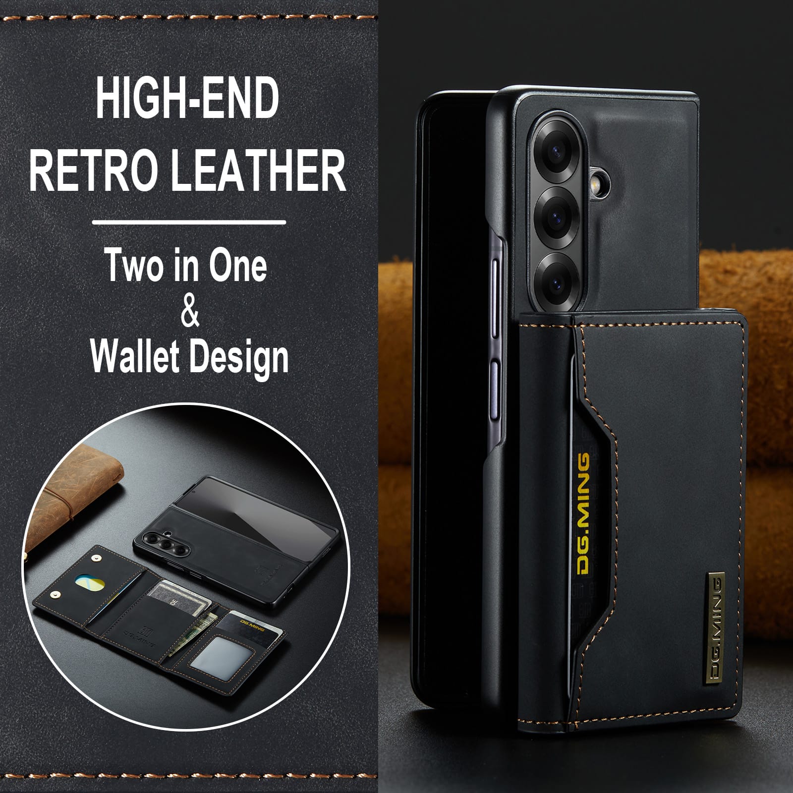 Galaxy Z Fold 7 Magnetic Wallet [Black]