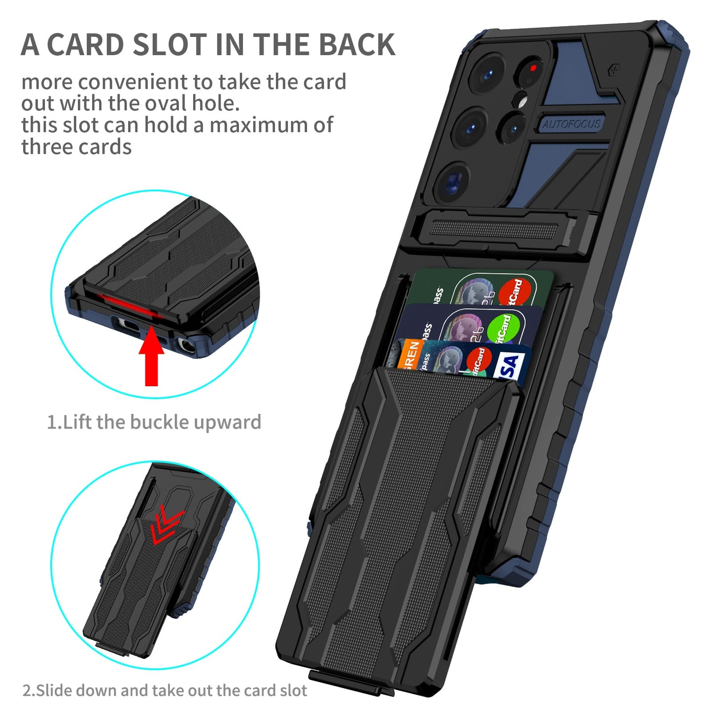 Galaxy S25 Ultra Kickstand Heavy Duty Case [Navy]