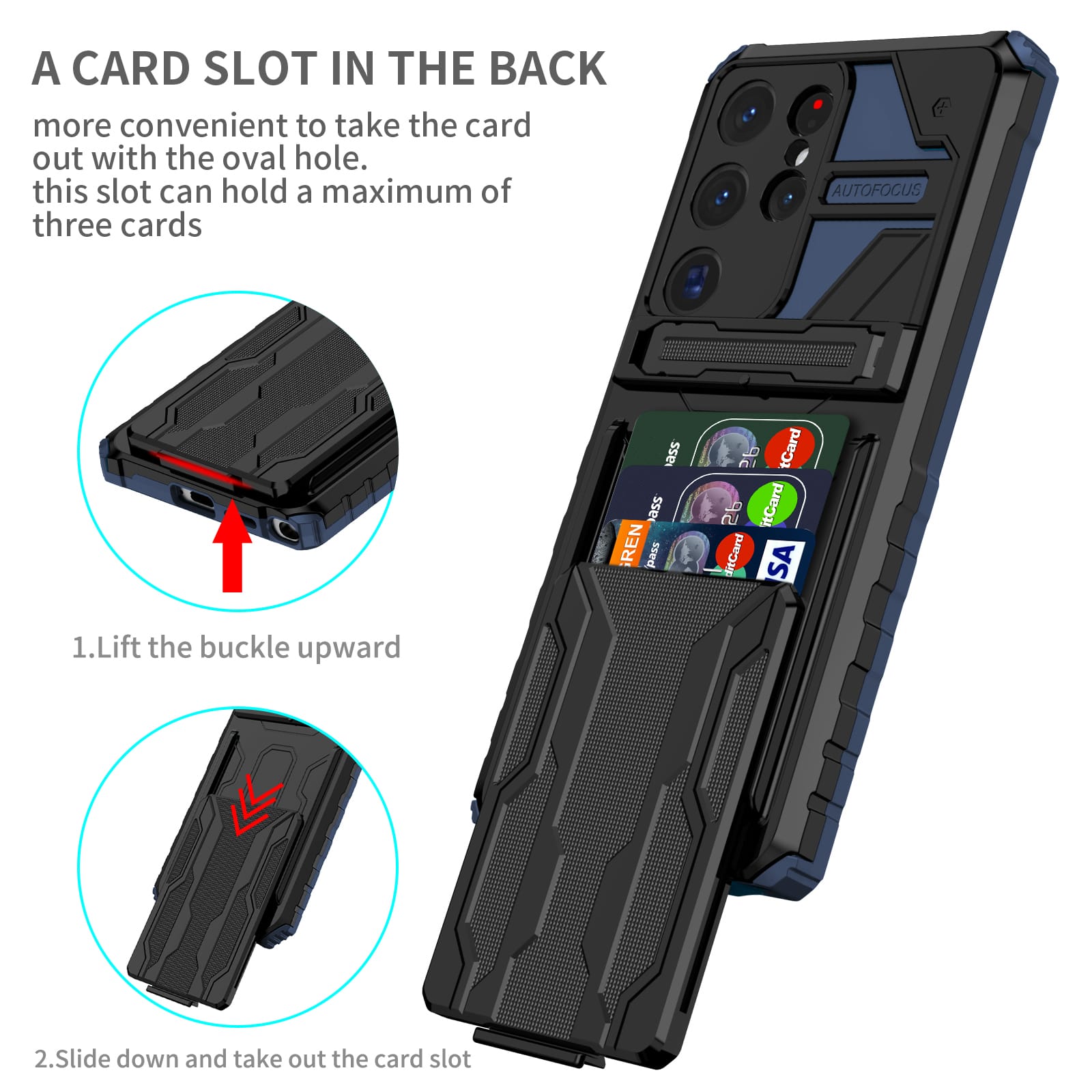 Galaxy S25 Ultra Kickstand Heavy Duty Case [Navy]