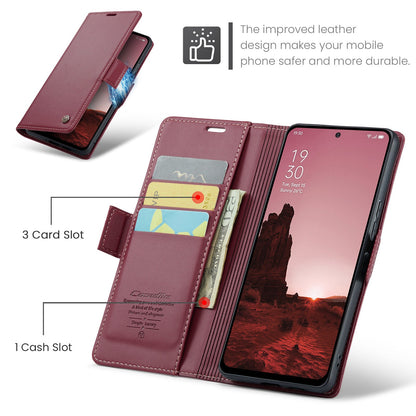 Oppo Reno 13 F 5G Pu Wallet Case [Maroon]