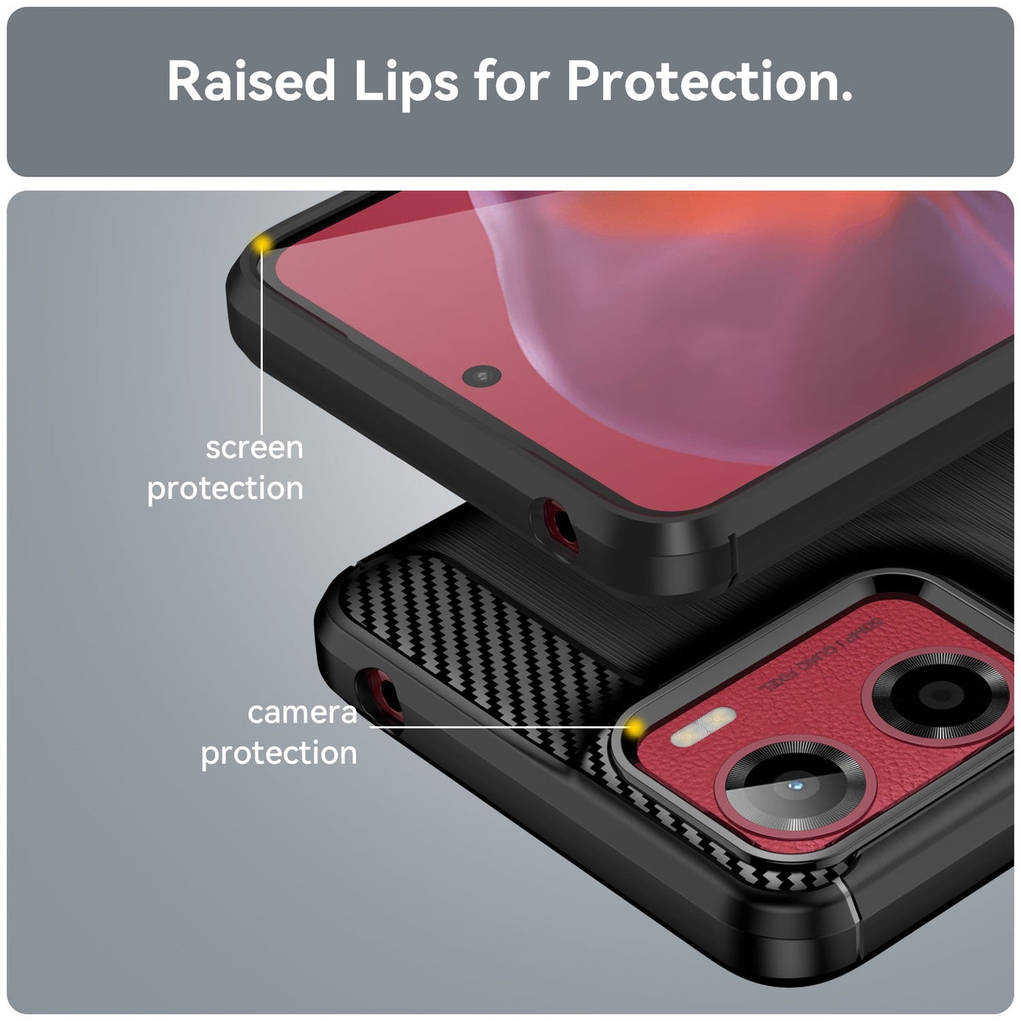 Moto G05 Carbon Fibre Case [Black]