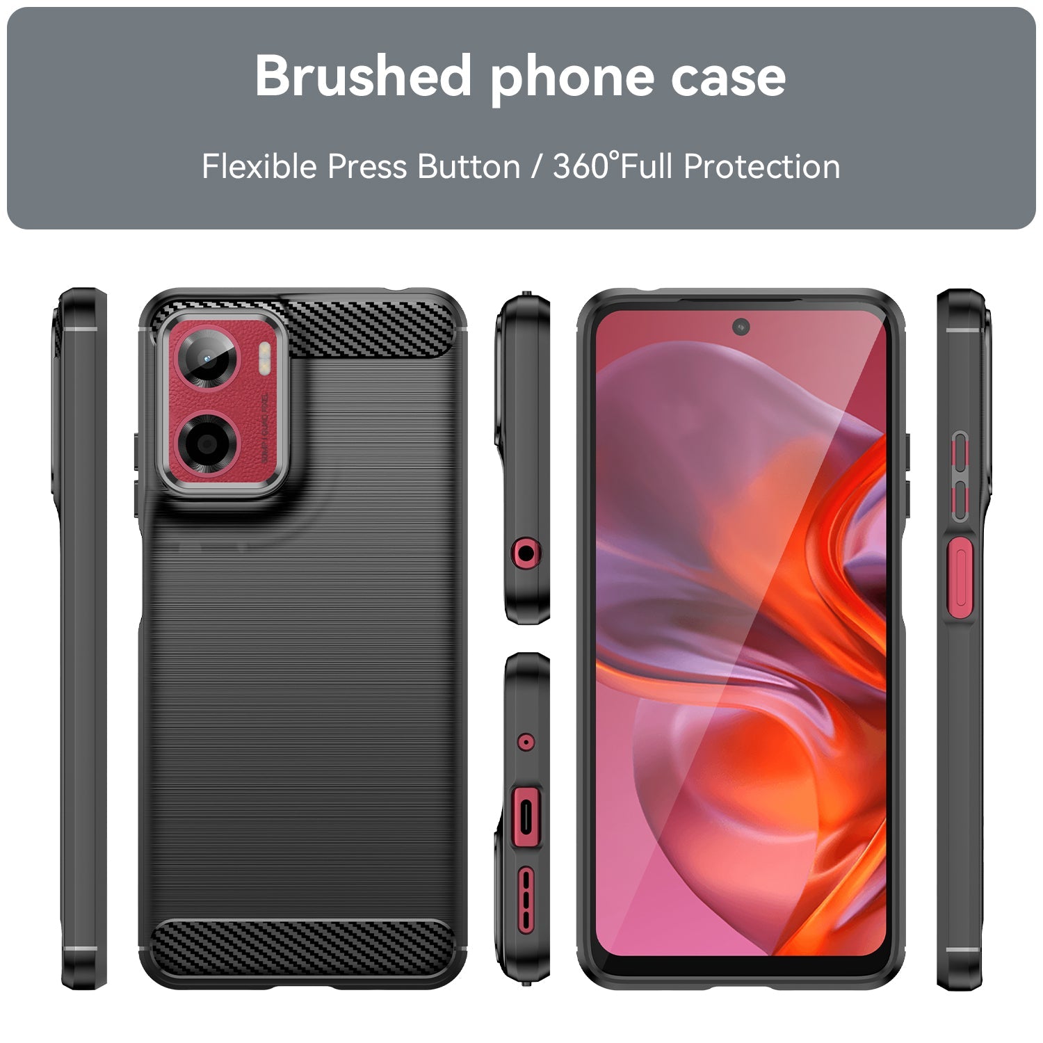 Moto G05 Carbon Fibre Case [Black]