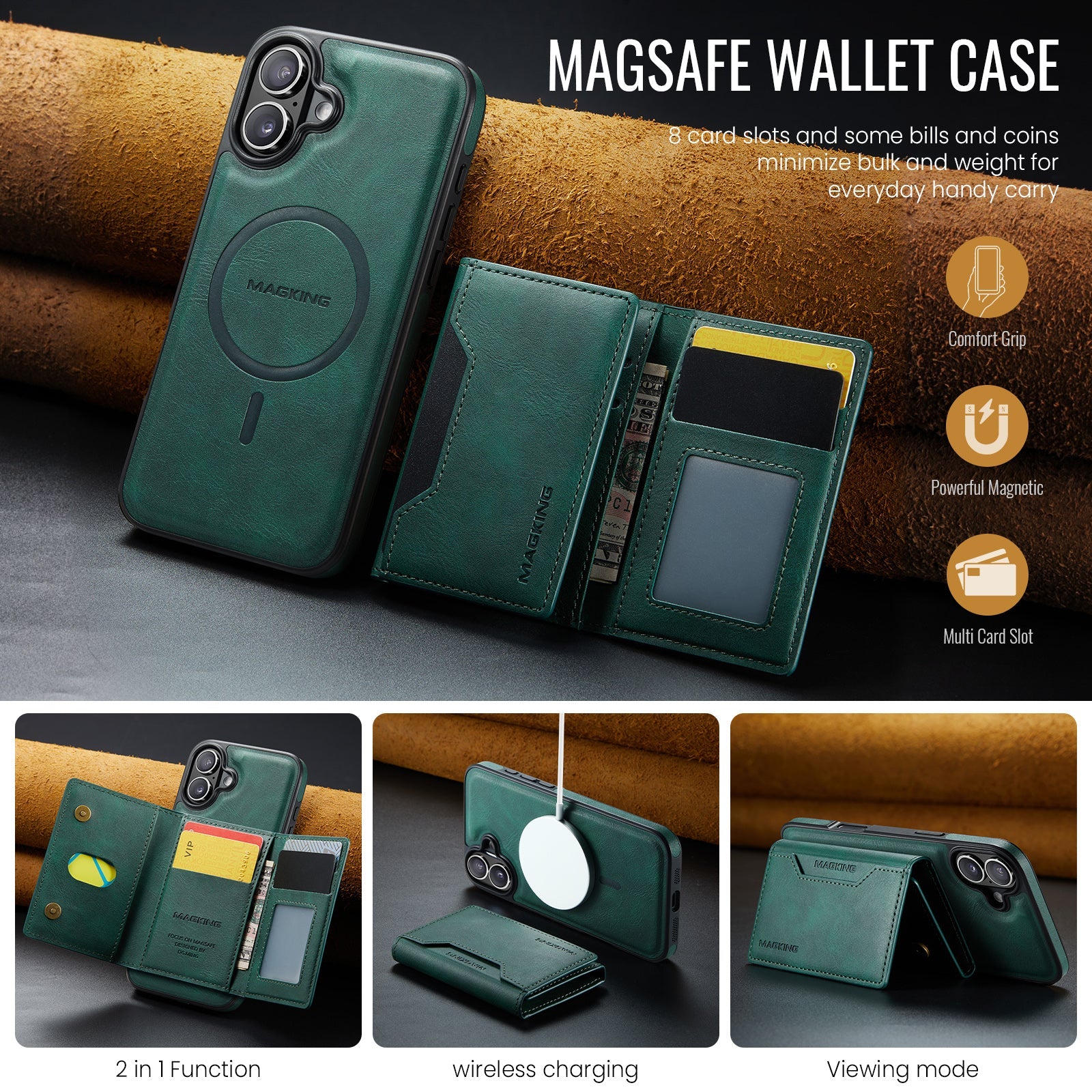 Iphone 16 Plus Magsafe Wallet [Green]