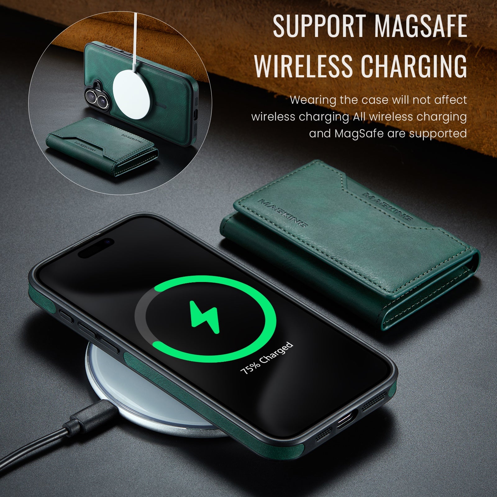 Iphone 16 Plus Magsafe Wallet [Green]