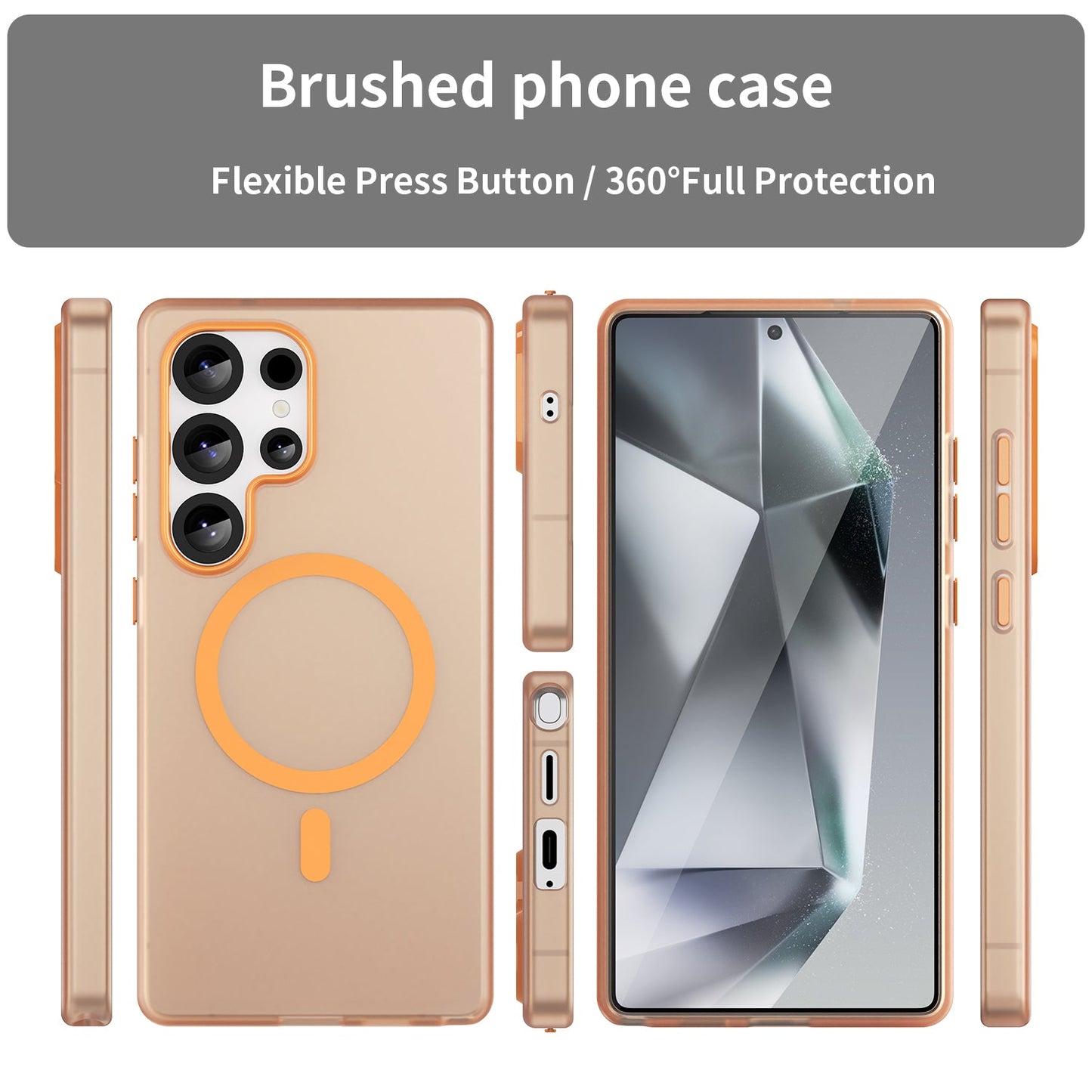 Galaxy S25 Ultra Magsafe Soft Matte Case [Orange]