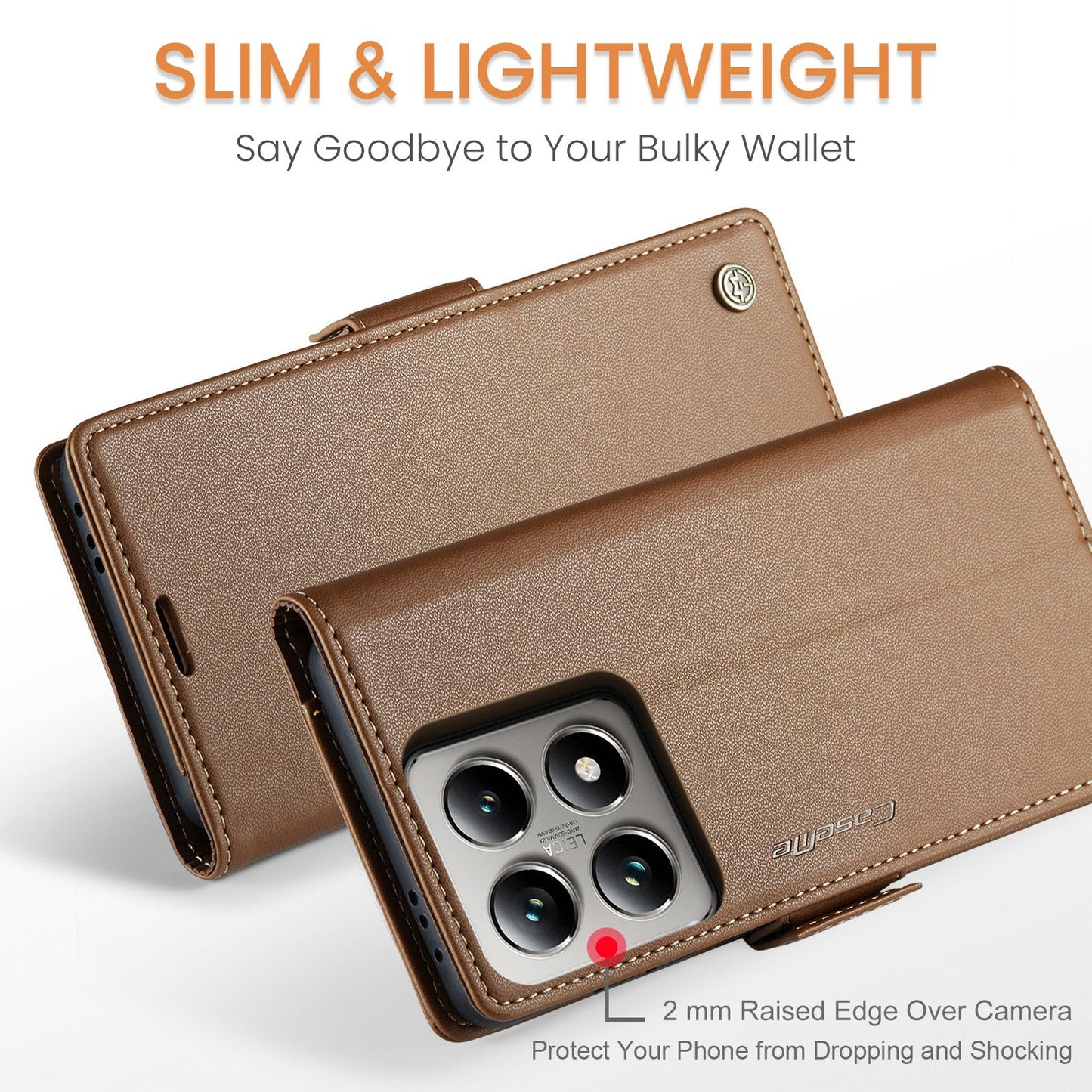 Xiaomi 14T Pro Pu Wallet Case [Brown]