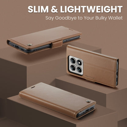 Xiaomi 14T Pro Pu Wallet Case [Brown]