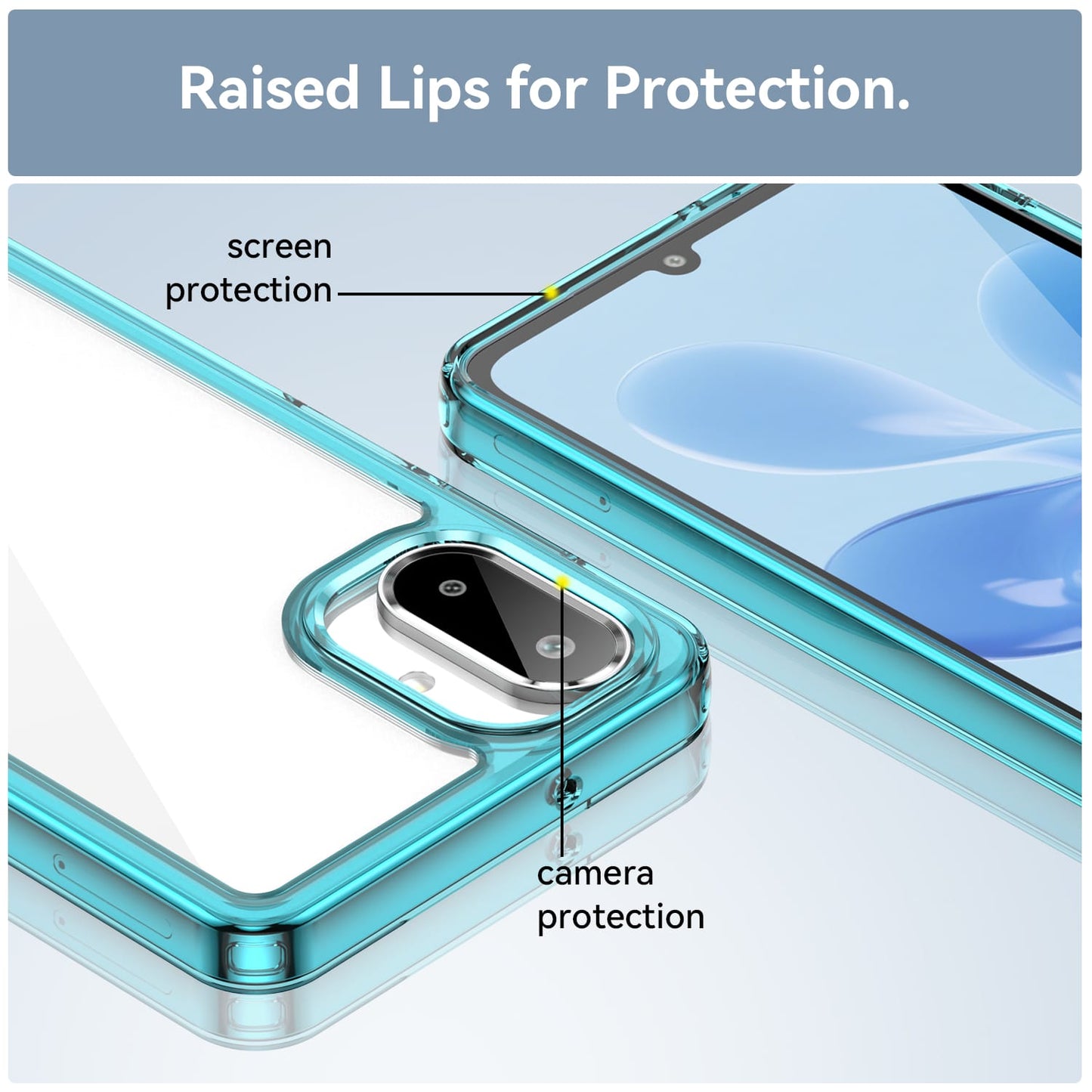 Galaxy A07 Soft Gel Case [Clear Blue]